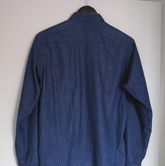 Uniqlo pattern dress shirt - Navy - Picture 2 of 2